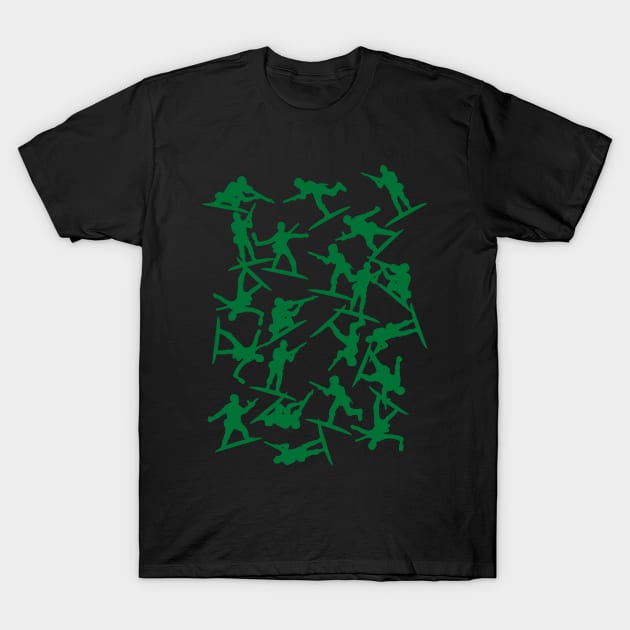 Green Plastic Soldiers T-Shirt by GloopTrekker